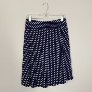 Talbots Skirt Size S Navy and white